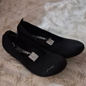 Puma Women’s Black Ballet Flats with SoftFoam+ Insole